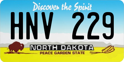 ND license plate HNV229
