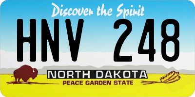 ND license plate HNV248