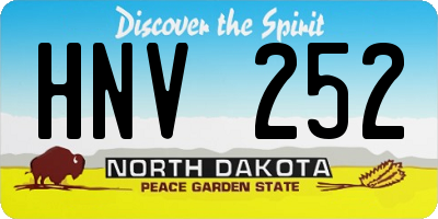 ND license plate HNV252