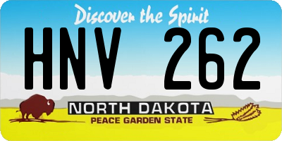 ND license plate HNV262