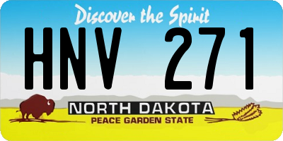 ND license plate HNV271