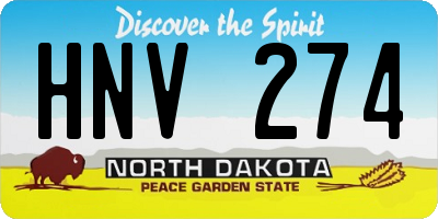 ND license plate HNV274