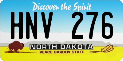 ND license plate HNV276