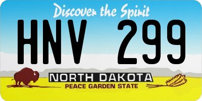 ND license plate HNV299