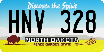 ND license plate HNV328
