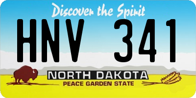 ND license plate HNV341
