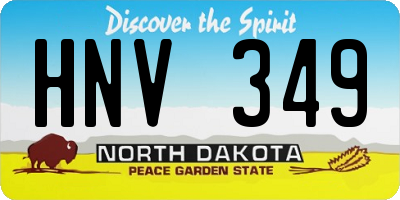 ND license plate HNV349
