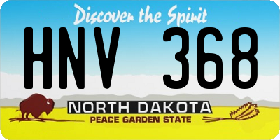 ND license plate HNV368
