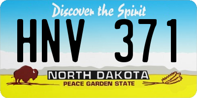 ND license plate HNV371
