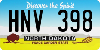 ND license plate HNV398