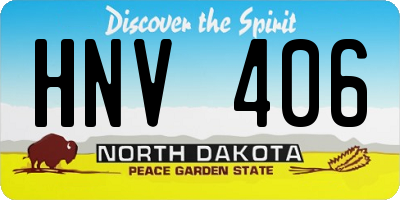 ND license plate HNV406