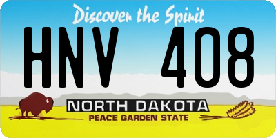 ND license plate HNV408