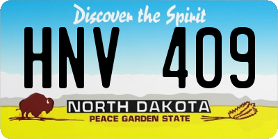 ND license plate HNV409