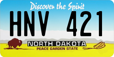 ND license plate HNV421