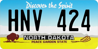 ND license plate HNV424