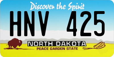 ND license plate HNV425