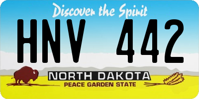 ND license plate HNV442
