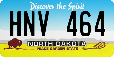 ND license plate HNV464