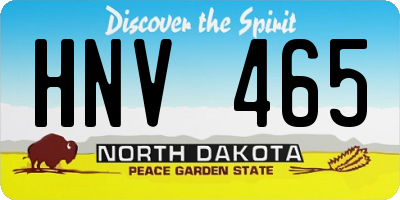 ND license plate HNV465