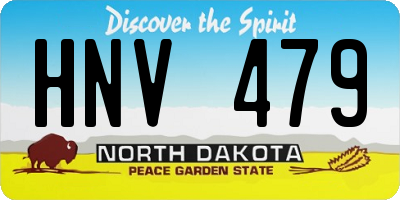ND license plate HNV479