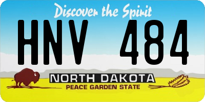 ND license plate HNV484