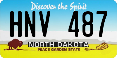 ND license plate HNV487