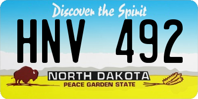 ND license plate HNV492
