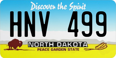 ND license plate HNV499