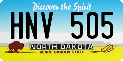 ND license plate HNV505