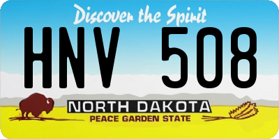 ND license plate HNV508