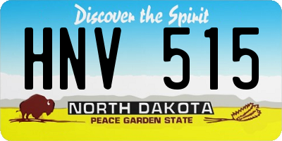ND license plate HNV515