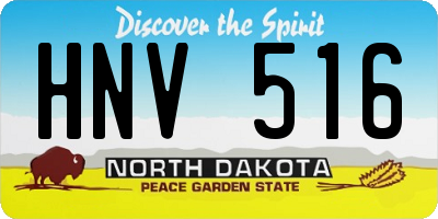 ND license plate HNV516