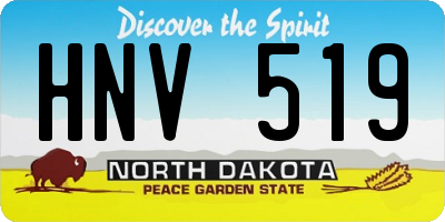 ND license plate HNV519