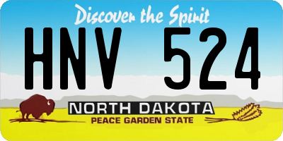ND license plate HNV524