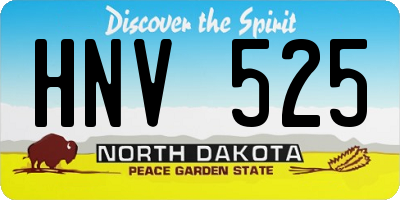 ND license plate HNV525