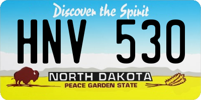 ND license plate HNV530
