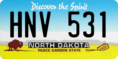 ND license plate HNV531