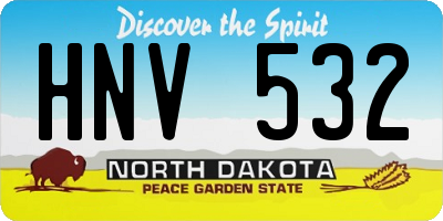 ND license plate HNV532