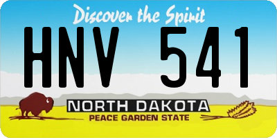ND license plate HNV541
