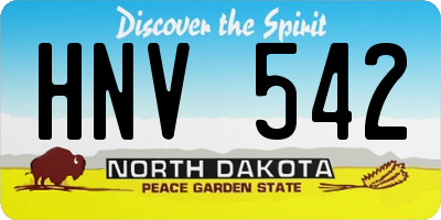 ND license plate HNV542
