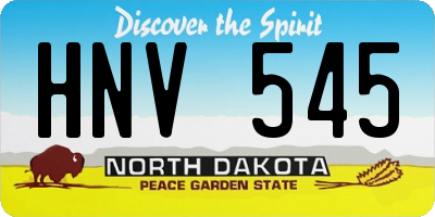 ND license plate HNV545