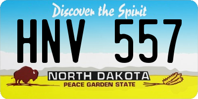 ND license plate HNV557