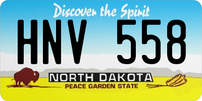 ND license plate HNV558