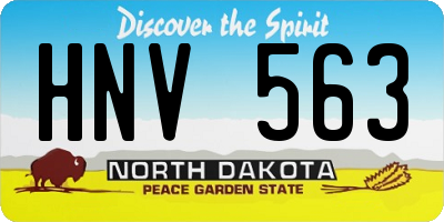 ND license plate HNV563
