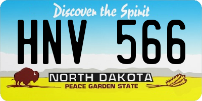 ND license plate HNV566