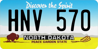ND license plate HNV570