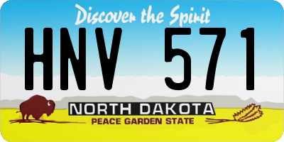 ND license plate HNV571