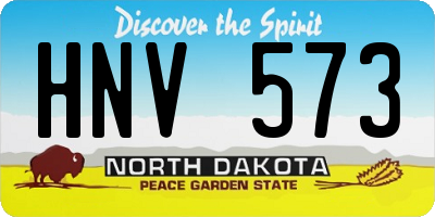 ND license plate HNV573