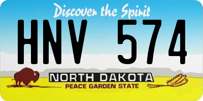 ND license plate HNV574