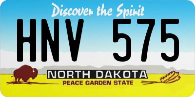 ND license plate HNV575